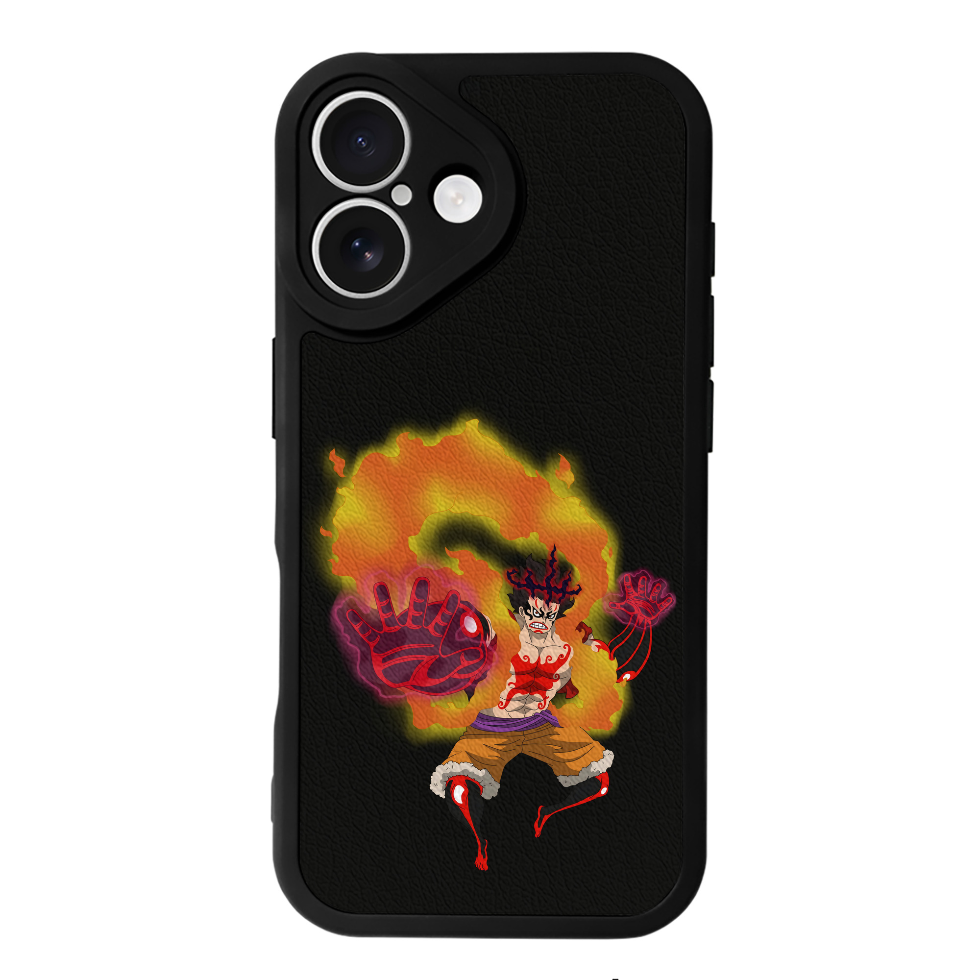 （画像用） ワンピース モンキー・D・ルフィ ONE PIECE Monkey D. Luffy 【iPhone 16シリーズ対応】シリコンスマホケース（レザー調） 材質：シリコン